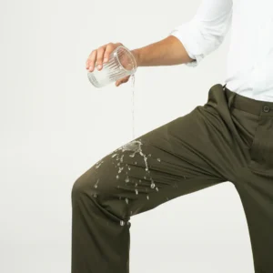 Olive Water Repellent Fit Stretch Formal Pants